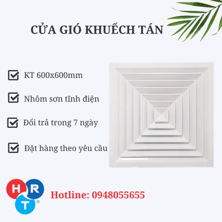 Cửa gió khuếch tán 600×600