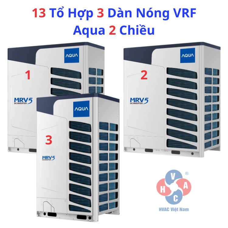 13 Tổ Hợp 3 Dàn Nóng VRF Aqua 2 Chiều