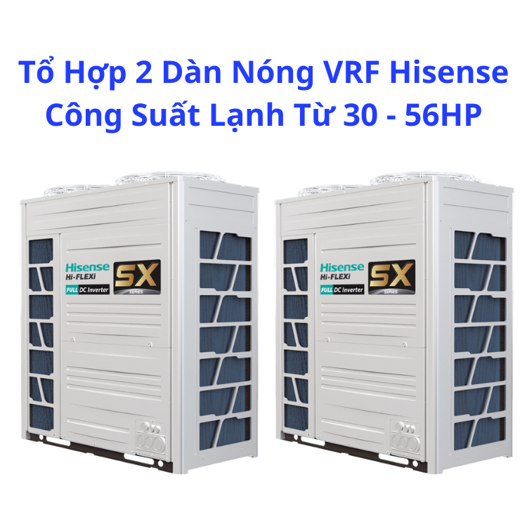 Tổ Hợp 2 Dàn Nóng VRF Hisense Công Suất Lạnh Từ 30 - 56HP