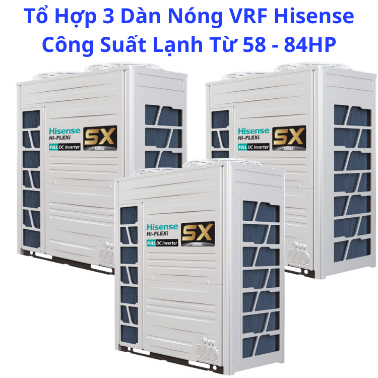 Tổ Hợp 3 Dàn Nóng VRF Hisense Công Suất Lạnh Từ 58 - 84HP