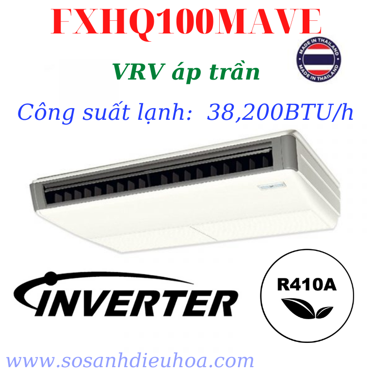 Dàn lạnh điều hòa trung tâm DAIKIN áp trần VRV FXHQ100MAVE - HRT