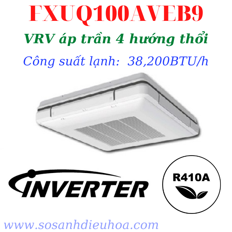 Dàn lạnh điều hòa trung tâm Daikin áp trần VRV FXUQ100AVEB9 - HRT