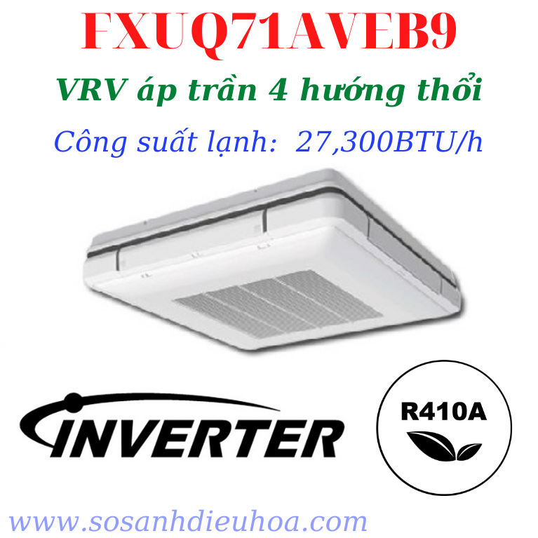 Dàn lạnh điều hòa trung tâm DAIKIN áp trần VRV FXUQ71AVEB9 - HRT