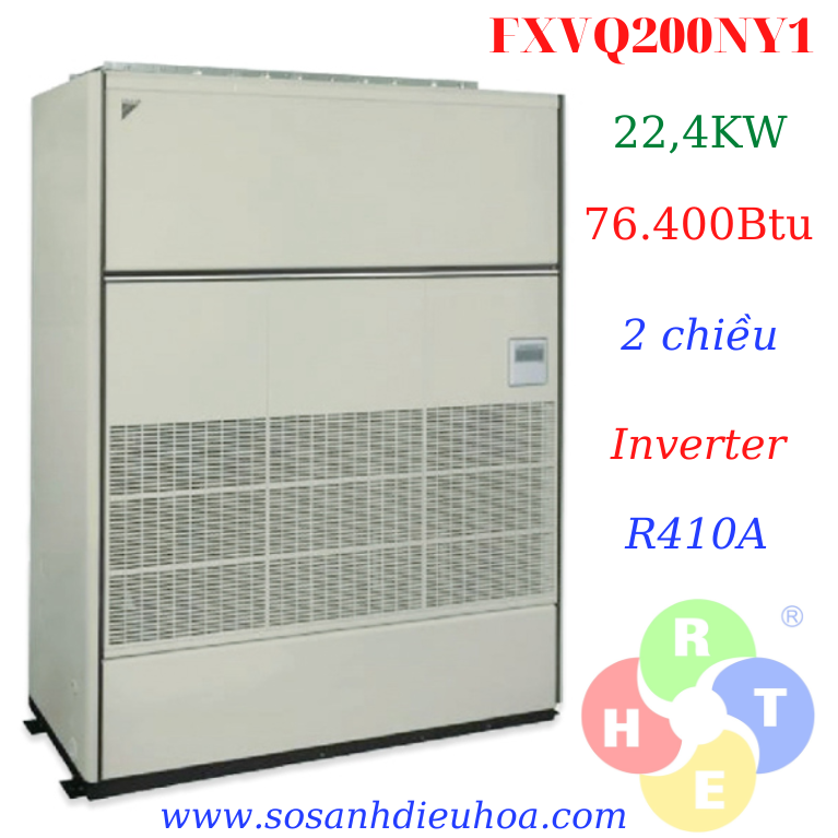 Dàn Lạnh Điều Hòa Trung Tâm VRV Daikin Loại Tủ Đứng Đặt Sàn FXVQ200NY1 Nối Ống Gió - HRT