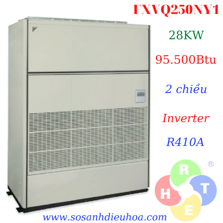 Dàn Lạnh Điều Hòa Trung Tâm VRV Daikin Loại Tủ Đứng Đặt Sàn FXVQ250NY1 Nối Ống Gió - HRT